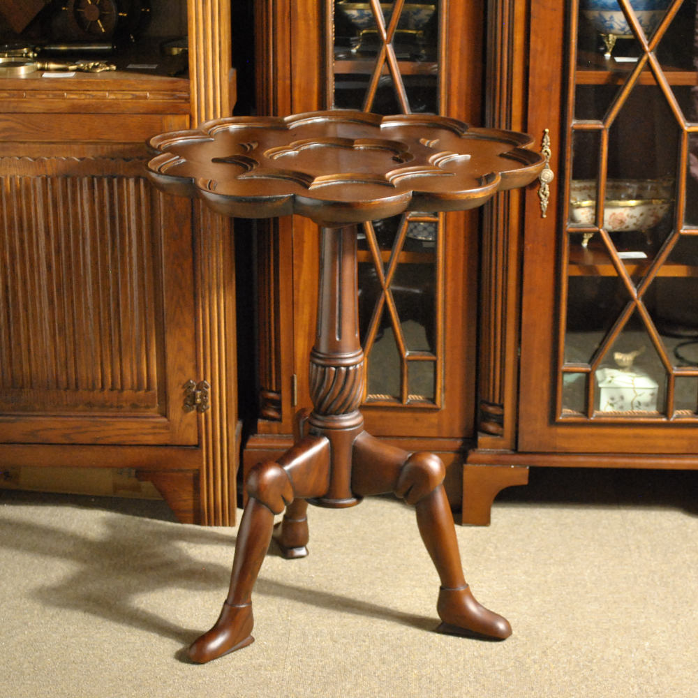 ロータステーブル ティーテーブル テーブル サイドテーブル ランプテーブル マホガニー家具 アンティーク風家具 アンティーク調 マホガニー無垢材 160014