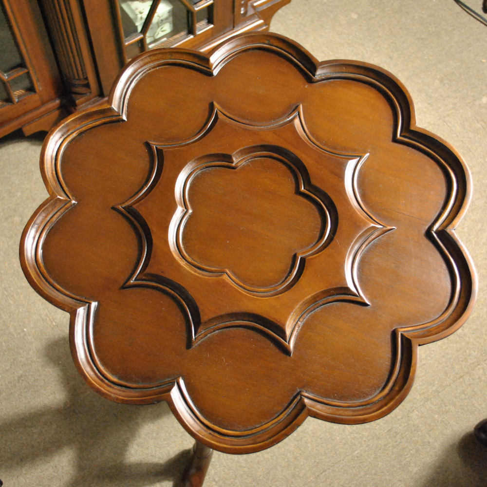 ロータステーブル ティーテーブル テーブル サイドテーブル ランプテーブル マホガニー家具 アンティーク風家具 アンティーク調 マホガニー無垢材 160014