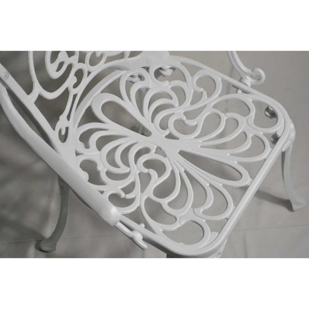 ガーデンアームチェア アームチェア ガーデニングアームチェア アンティーク風ガーデンアームチェア 白いアームチェア アームチェア アルミニウム製 245003