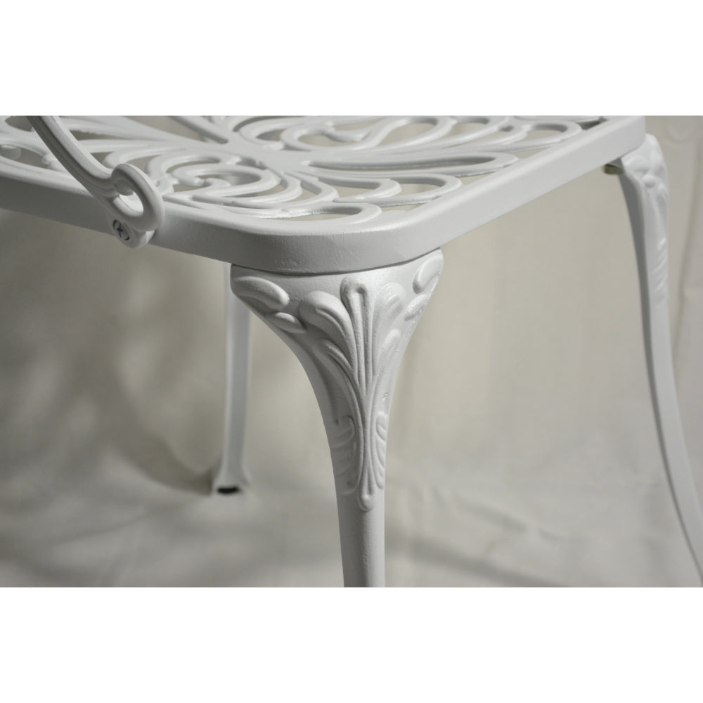 ガーデンアームチェア アームチェア ガーデニングアームチェア アンティーク風ガーデンアームチェア 白いアームチェア アームチェア アルミニウム製 245003