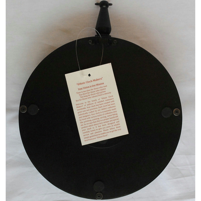 時計 掛時計 おしゃれ ウォール クロック アンティーク クラシック アイアン 丸 Ethnic clock Makerts エスニック クロック マーケット 306024