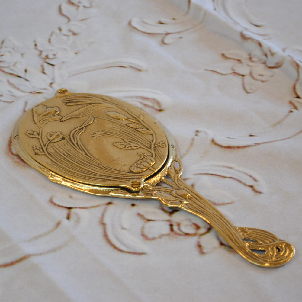 手鏡 鏡 ハンドミラー ミラー 真鍮 イタリア製 クラシック イタリー製 アンティーク風 レディー スティラーズ STILARS 388008