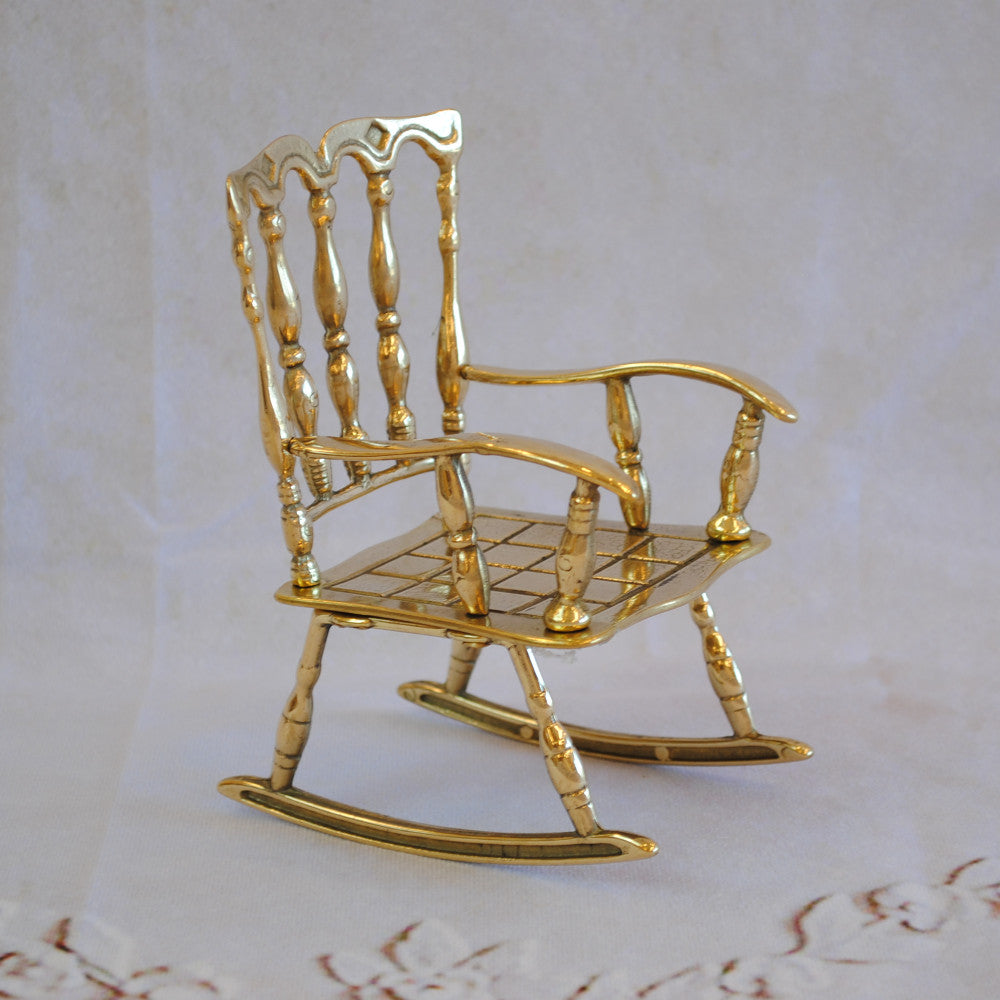 ドールチェア ミニチュアロッキングチェア チェア 真鍮雑貨 オブジェ アンティーク調雑貨 イタリア製ドールチェア 真鍮雑貨 スティラーズ STILARS 388036