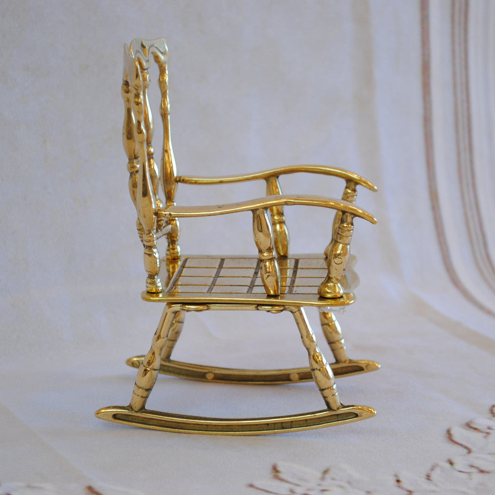 ドールチェア ミニチュアロッキングチェア チェア 真鍮雑貨 オブジェ アンティーク調雑貨 イタリア製ドールチェア 真鍮雑貨 スティラーズ STILARS 388036