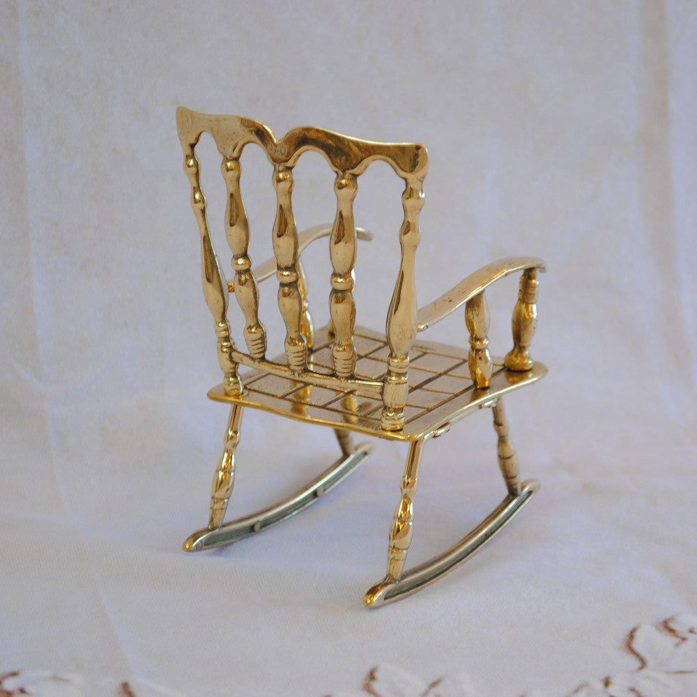 ドールチェア ミニチュアロッキングチェア チェア 真鍮雑貨 オブジェ アンティーク調雑貨 イタリア製ドールチェア 真鍮雑貨 スティラーズ STILARS 388036