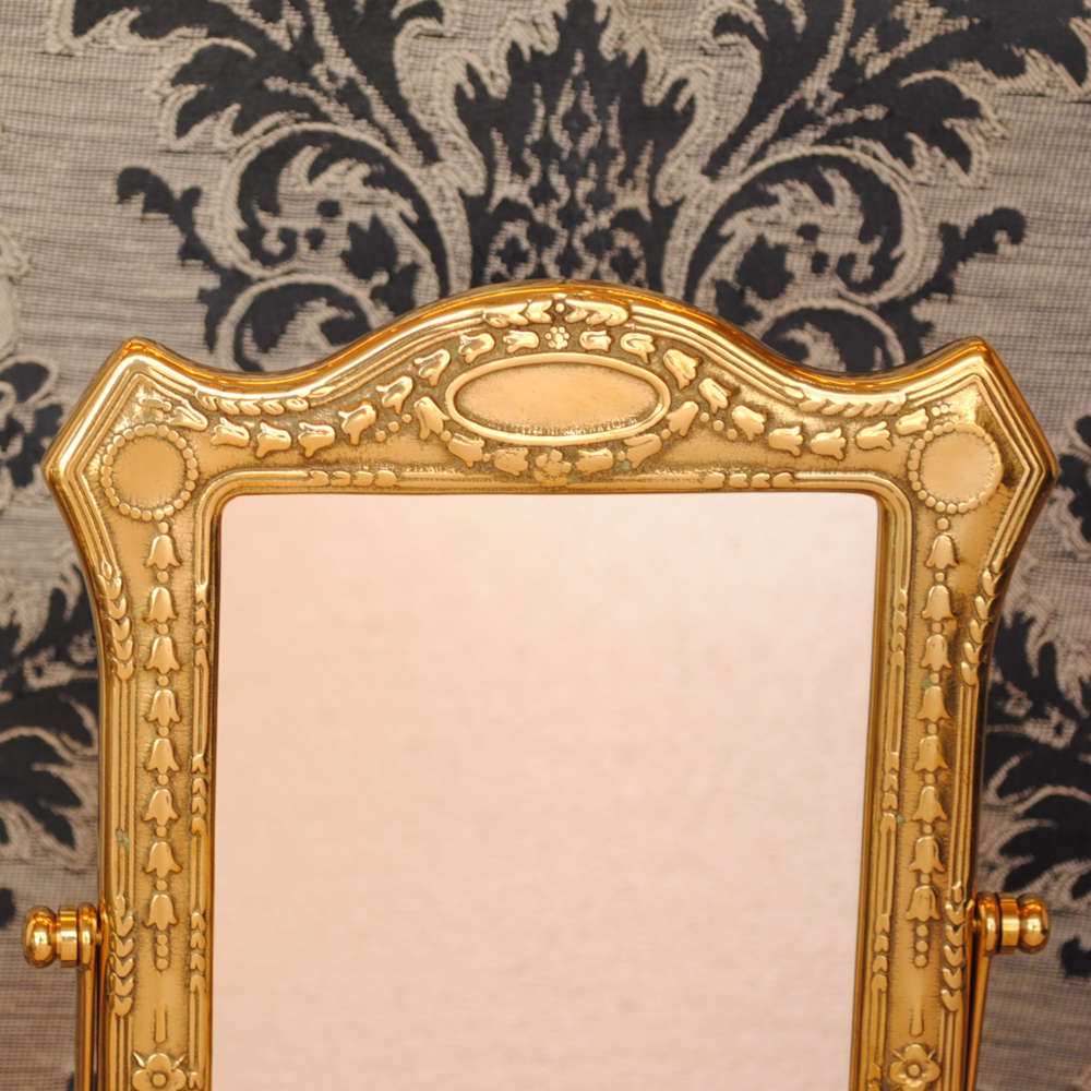 卓上ミラー スタンド 卓上 鏡 ミラー スクエア 真鍮 ブラス イタリア製 アンティーク調 雑貨 置き鏡 お姫様 女優鏡 STILARS スティラーズ 388068