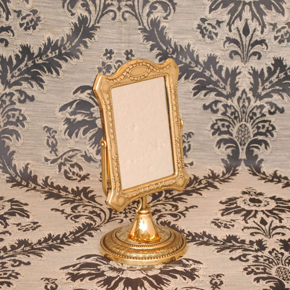 ミラー おしゃれ スタンドミラー 卓上鏡 アンティーク調 置き鏡 卓上ミラー 小タイプ 真鍮 ブラス イタリー製 スティラーズ STILARS 388069S