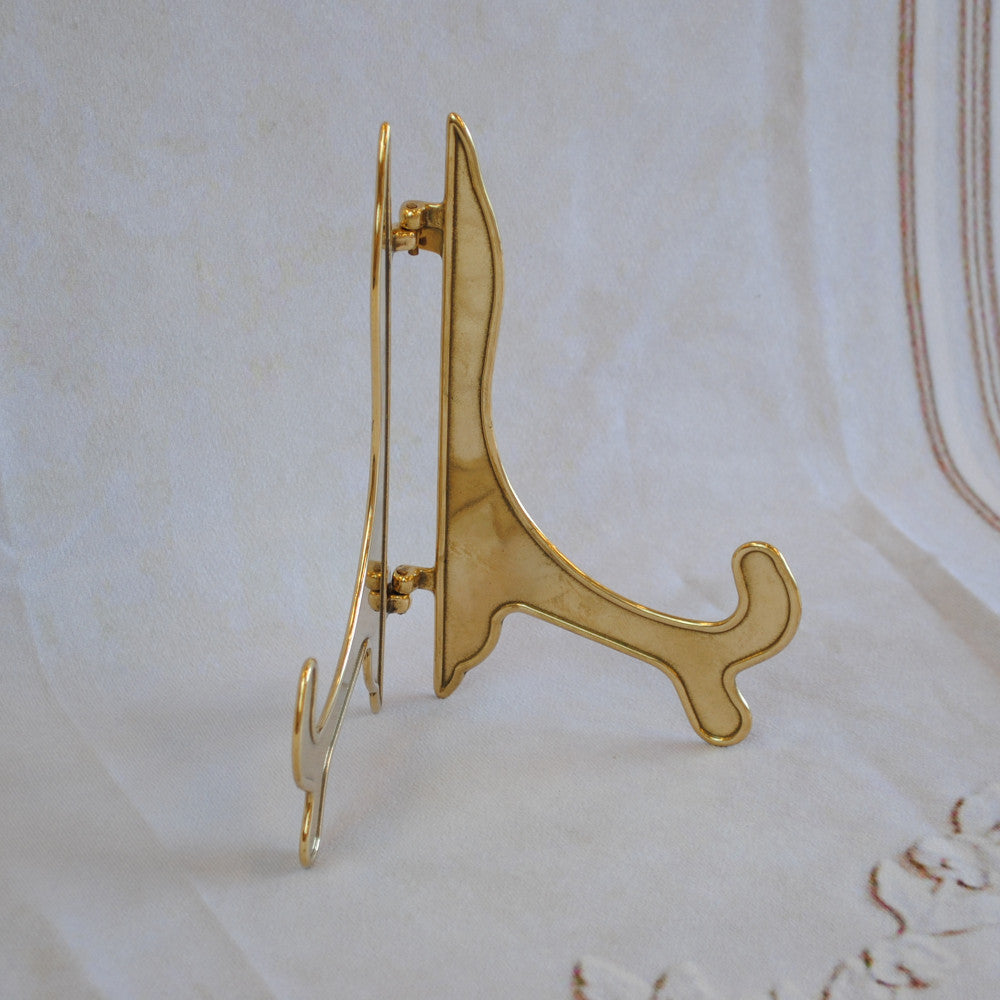 皿立て イーゼル Sサイズ 光沢仕上げ ゴールド エレガント ロココ 真鍮雑貨 真鍮 ブラス イタリア製 アンティーク調 雑貨 スティラーズ STILARS 388136