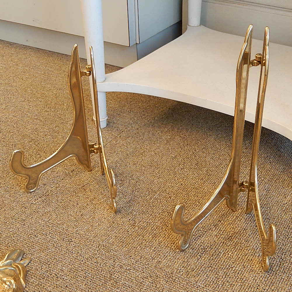 皿立て イーゼル Sサイズ 光沢仕上げ ゴールド エレガント ロココ 真鍮雑貨 真鍮 ブラス イタリア製 アンティーク調 雑貨 スティラーズ STILARS 388136