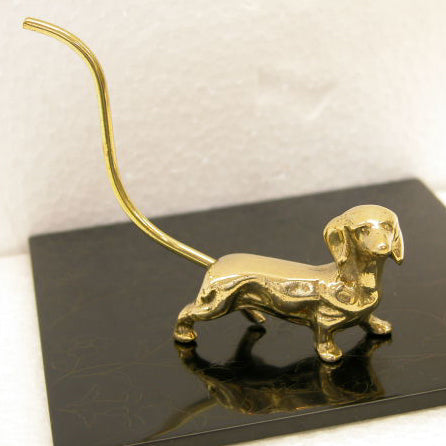 リングホルダー DOG ダックスフンド STILARS スティラーズ 真鍮 ブラス イタリア製 アンティーク調 雑貨 388284