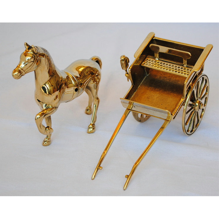 馬車型 タバコホルダー シュガレットホルダー 煙草盆 馬 馬車置物 オブジェ オーナメント 真鍮 ブラス イタリア製 アンティーク調 雑貨 STILARS スティラーズ 388215