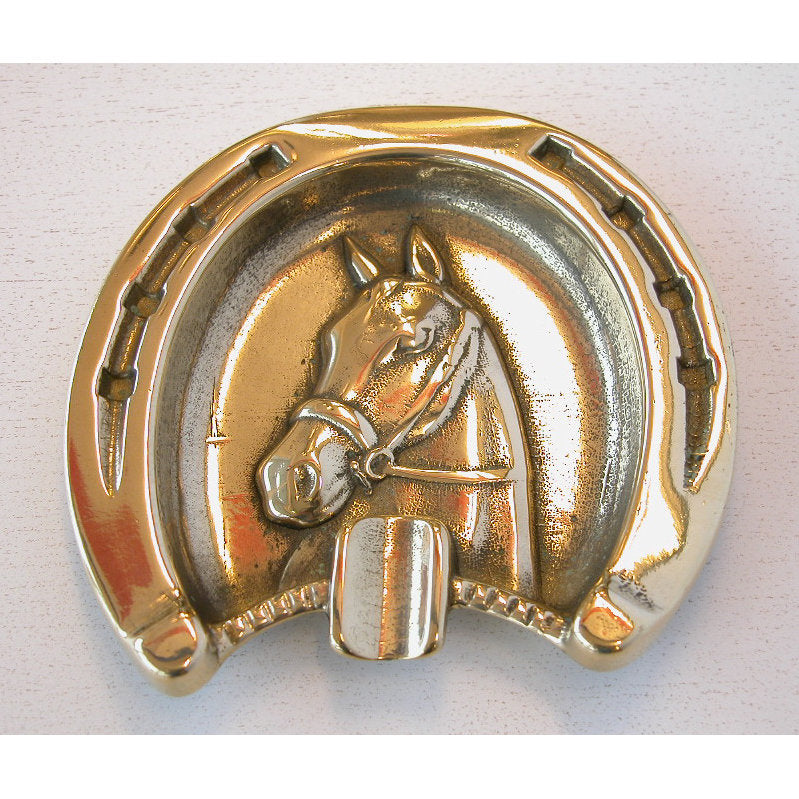 灰皿 蹄鉄型灰皿 トレイ シュートレイ 馬オブジェ 馬 STILARS スティラーズ 真鍮 ブラス イタリア製 アンティーク調 雑貨 388277