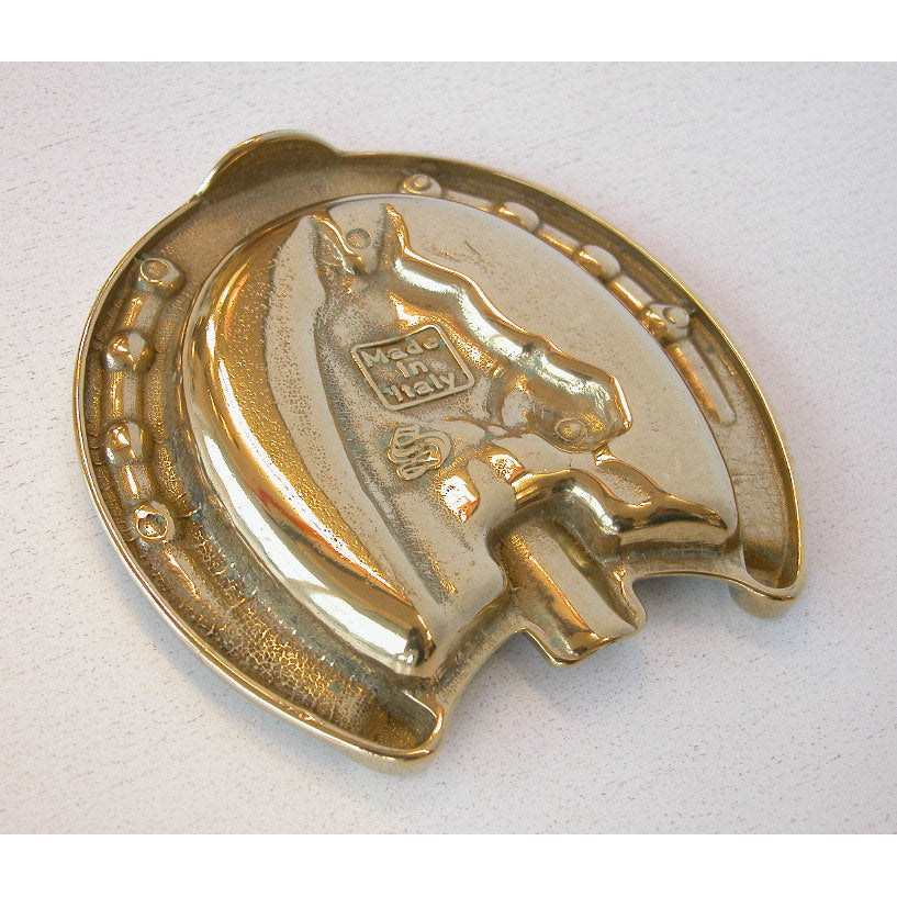 灰皿 蹄鉄型灰皿 トレイ シュートレイ 馬オブジェ 馬 STILARS スティラーズ 真鍮 ブラス イタリア製 アンティーク調 雑貨 388277