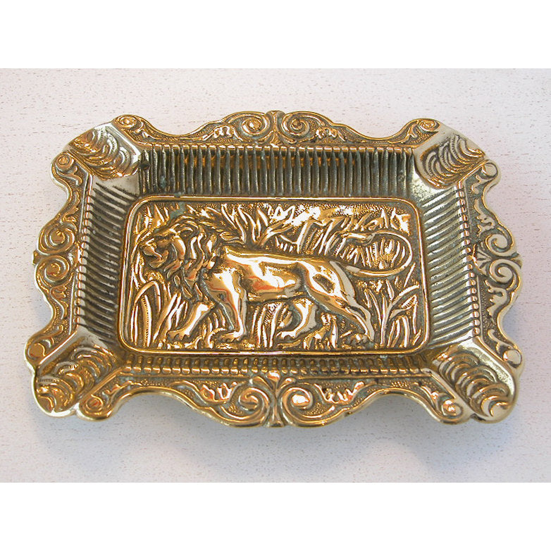 灰皿 シュートレイ シュートレー ライオン 獅子 STILARS スティラーズ 真鍮 ブラス イタリア製 アンティーク調 雑貨 388279