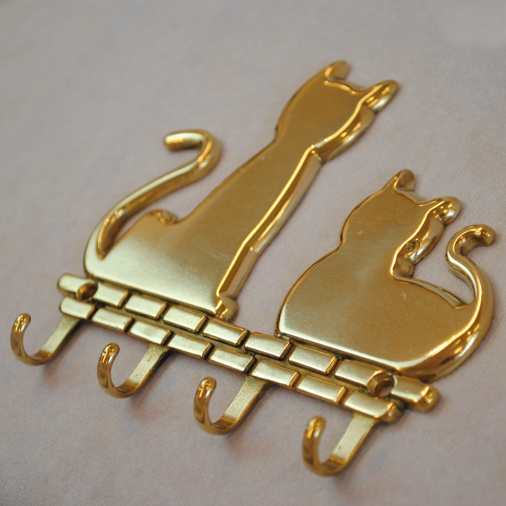 キーラック キーハンガー 壁掛けフック 猫 キャット CAT 真鍮製 真鍮雑貨 雑貨 鍵掛け イタリア製 インテリア雑貨 金 真鍮 ブラス スティラーズ STILARS 388355