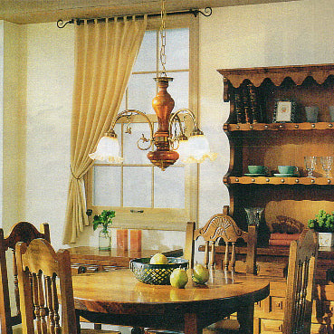 シャンデリアランプ 照明 LED可 おしゃれ イタリア製シャンデリア 古木 真鍮 ランプ 照明器具 3灯式 アンティーク風 カパーニ CAPANNI 701094