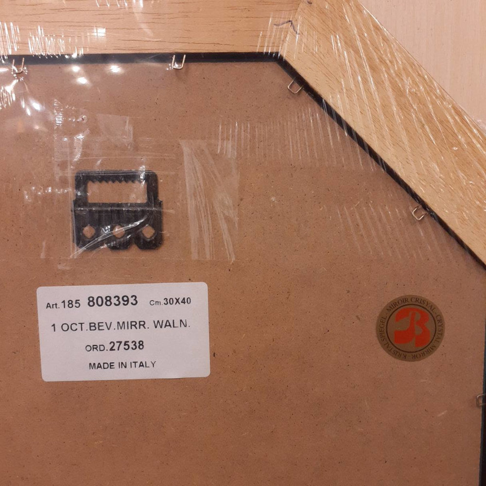 ウォールミラー ミラー おしゃれ 鏡 壁掛け鏡 木製 アンティーク仕上げ ミラー 八角形鏡 イタリア製 ベルトーチ BERTOZZI 808393