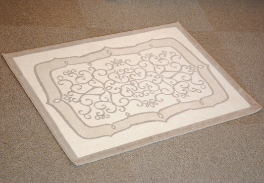 玄関マット マンション玄関マット ラグマット オーガニック コットン100% フランス製マット スタイルフランス セルジュルサージュ ラグマット SERGELESAGE フランスラグマット 段通玄関マット 綿100% alicante/lin 50x70cm