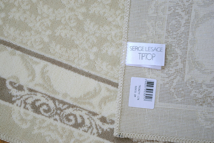 玄関マット マンション玄関マット ラグマット オーガニック コットン100% フランス製マット スタイルフランス セルジュルサージュ ラグマット SERGELESAGE フランスラグマット 段通玄関マット 綿100% trinity/lin 50x70cm