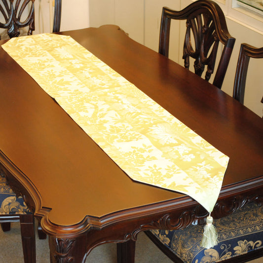 テーブルランナー テーブルライナー おしゃれ スタイルフランス フランス製生地 テーブルウエア テーブルセンター 160cm グリーン VeroneAnis 30x160