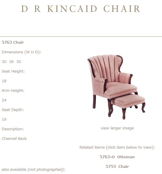 アメリカ製のアンティーク様式の老舗ソファメーカーのシェルバックウイングチェア