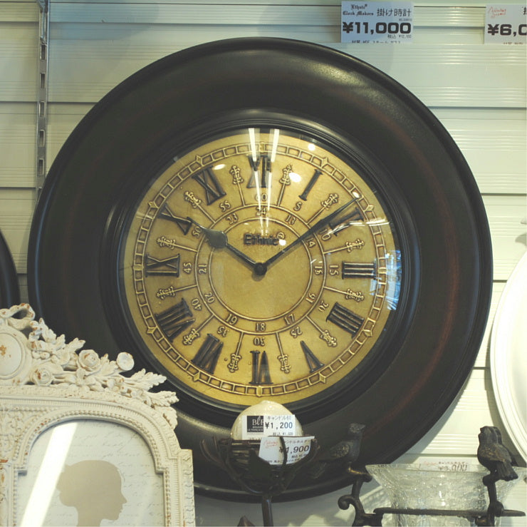 時計 壁掛け時計 掛時計 オシャレ おしゃれ ウォールクロック ウォール クロック 丸 Ethnic clock Makerts 306012