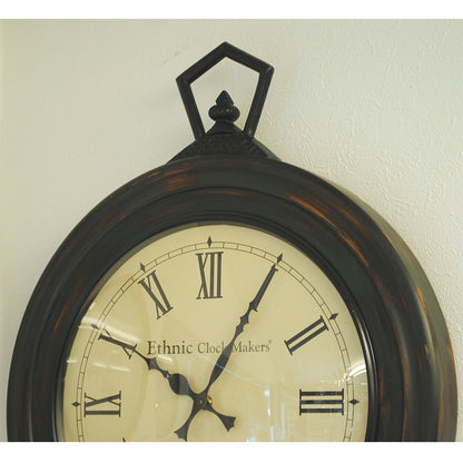 時計 壁掛け時計 掛時計 オシャレ ポッポ屋時計 おしゃれ ウォールクロック ウォール クロック 丸 Ethnic clock Makerts 306026