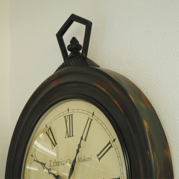 時計 壁掛け時計 掛時計 オシャレ ポッポ屋時計 おしゃれ ウォールクロック ウォール クロック 丸 Ethnic clock Makerts 306026
