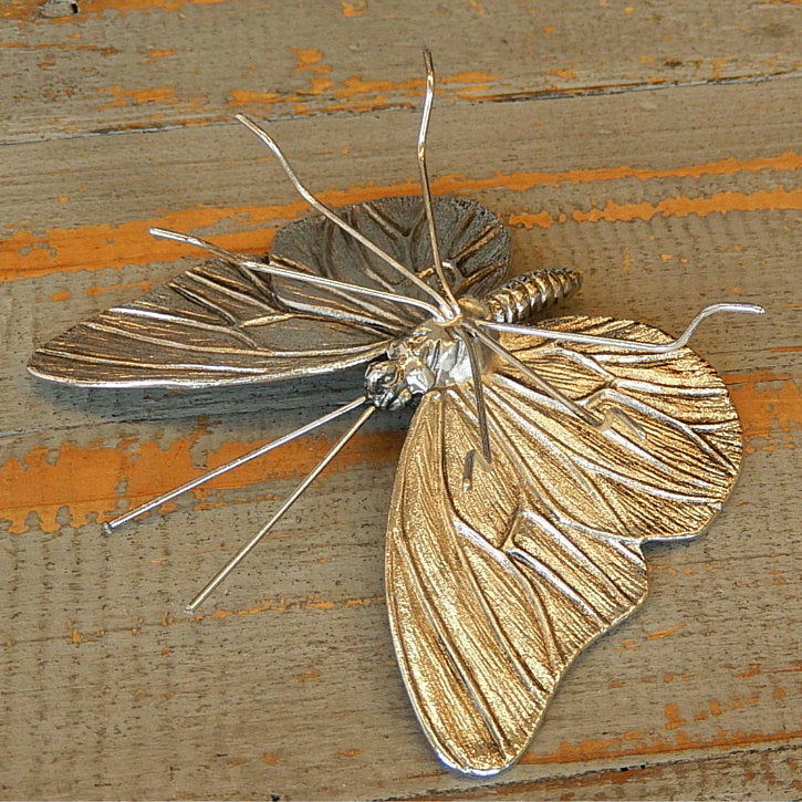 北欧雑貨 インテリア おしゃれ 昆虫 メタル シルバー 銀 アンティークシルバー 蝶々 butterfly バタフライ ブロストコペンハーゲン Broste Copenhagen 05ASI-01