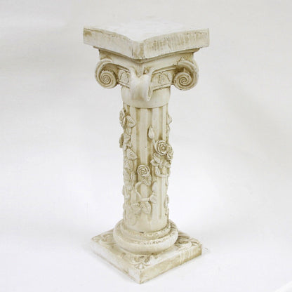 フラワースタンド 花瓶台 コラム コラムスタンド シャビーシック アンティーク調 宮殿柱 プランター 花台 人造 大理石 雑貨 姫系 輸入雑貨 119003