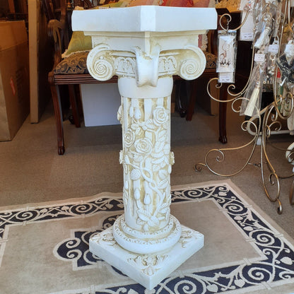 フラワースタンド 花瓶台 コラム コラムスタンド シャビーシック アンティーク調 宮殿柱 プランター 花台 人造 大理石 雑貨 姫系 輸入雑貨 119003