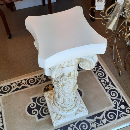 フラワースタンド 花瓶台 コラム コラムスタンド シャビーシック アンティーク調 宮殿柱 プランター 花台 人造 大理石 雑貨 姫系 輸入雑貨 119003