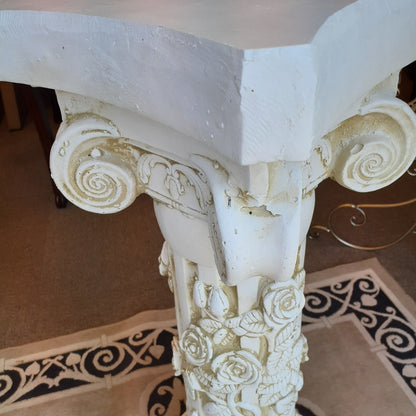 フラワースタンド 花瓶台 コラム コラムスタンド シャビーシック アンティーク調 宮殿柱 プランター 花台 人造 大理石 雑貨 姫系 輸入雑貨 119003