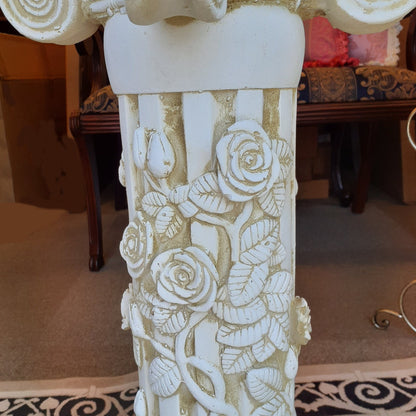 フラワースタンド 花瓶台 コラム コラムスタンド シャビーシック アンティーク調 宮殿柱 プランター 花台 人造 大理石 雑貨 姫系 輸入雑貨 119003