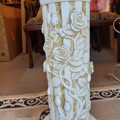 フラワースタンド 花瓶台 コラム コラムスタンド シャビーシック アンティーク調 宮殿柱 プランター 花台 人造 大理石 雑貨 姫系 輸入雑貨 119003