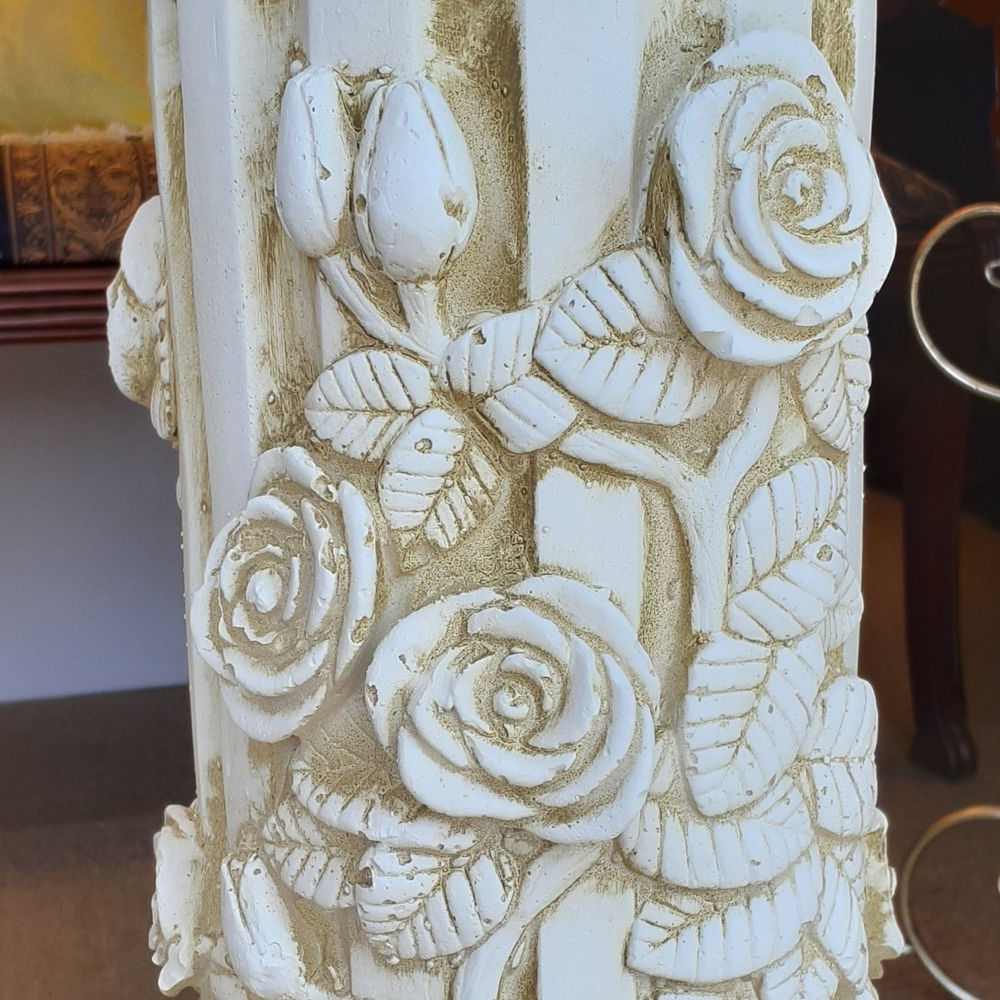 フラワースタンド 花瓶台 コラム コラムスタンド シャビーシック アンティーク調 宮殿柱 プランター 花台 人造 大理石 雑貨 姫系 輸入雑貨 119003