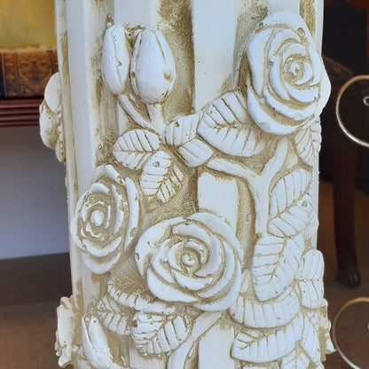 フラワースタンド 花瓶台 コラム コラムスタンド シャビーシック アンティーク調 宮殿柱 プランター 花台 人造 大理石 雑貨 姫系 輸入雑貨 119003