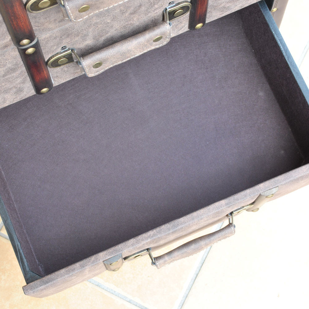 チェスト 3段チェスト トランク型チェスト インダストリアルインテリア家具 アンティーク風家具 アンティーク調 収納家具 125002