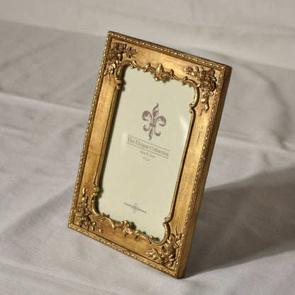 フォトフレーム 縦横兼用写真立て レキュタングラーフォトフレーム アンティーク風 写真額 写真立て 金 ゴールドフォトフレーム アンティーク調 1383013GD