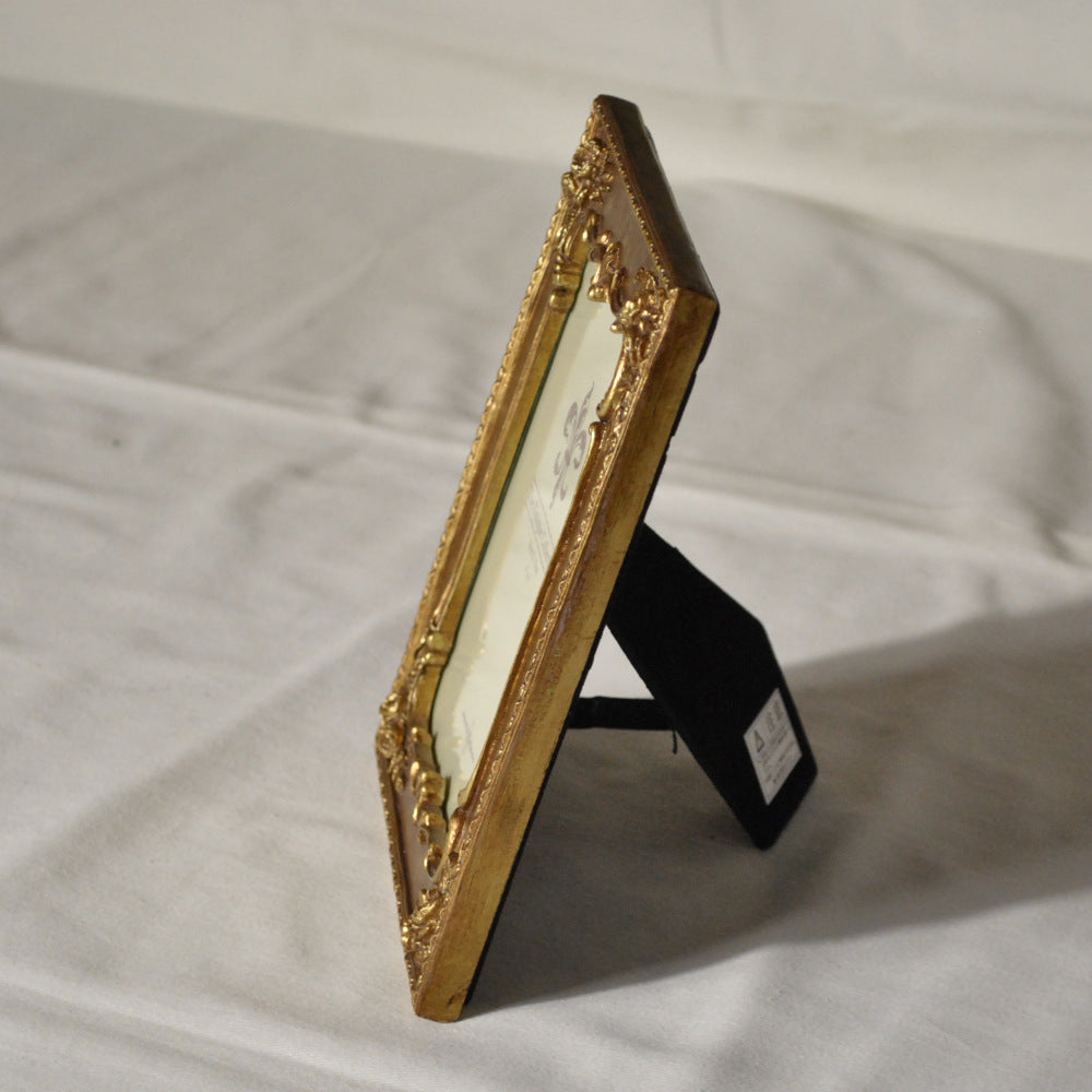 フォトフレーム 縦横兼用写真立て レキュタングラーフォトフレーム アンティーク風 写真額 写真立て 金 ゴールドフォトフレーム アンティーク調 1383013GD