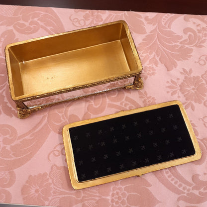 ボックス BOX ミラーボックス 宝箱 小物入れ スモールボックス 雑貨 アクセサリーボックス アンティーク風ボックス 収納箱 インテリア雑貨 ゴールド 1383015GD