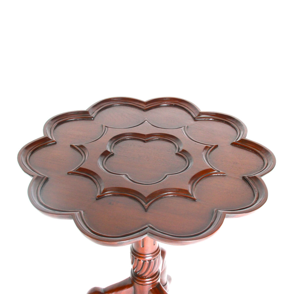 ロータステーブル ティーテーブル テーブル サイドテーブル ランプテーブル マホガニー家具 アンティーク風家具 アンティーク調 マホガニー無垢材 160014