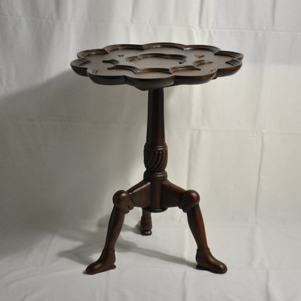 ロータステーブル ティーテーブル テーブル サイドテーブル ランプテーブル マホガニー家具 アンティーク風家具 アンティーク調 マホガニー無垢材 160014