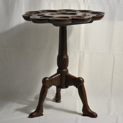 ロータステーブル ティーテーブル テーブル サイドテーブル ランプテーブル マホガニー家具 アンティーク風家具 アンティーク調 マホガニー無垢材 160014