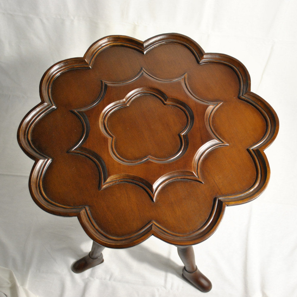 ロータステーブル ティーテーブル テーブル サイドテーブル ランプテーブル マホガニー家具 アンティーク風家具 アンティーク調 マホガニー無垢材 160014