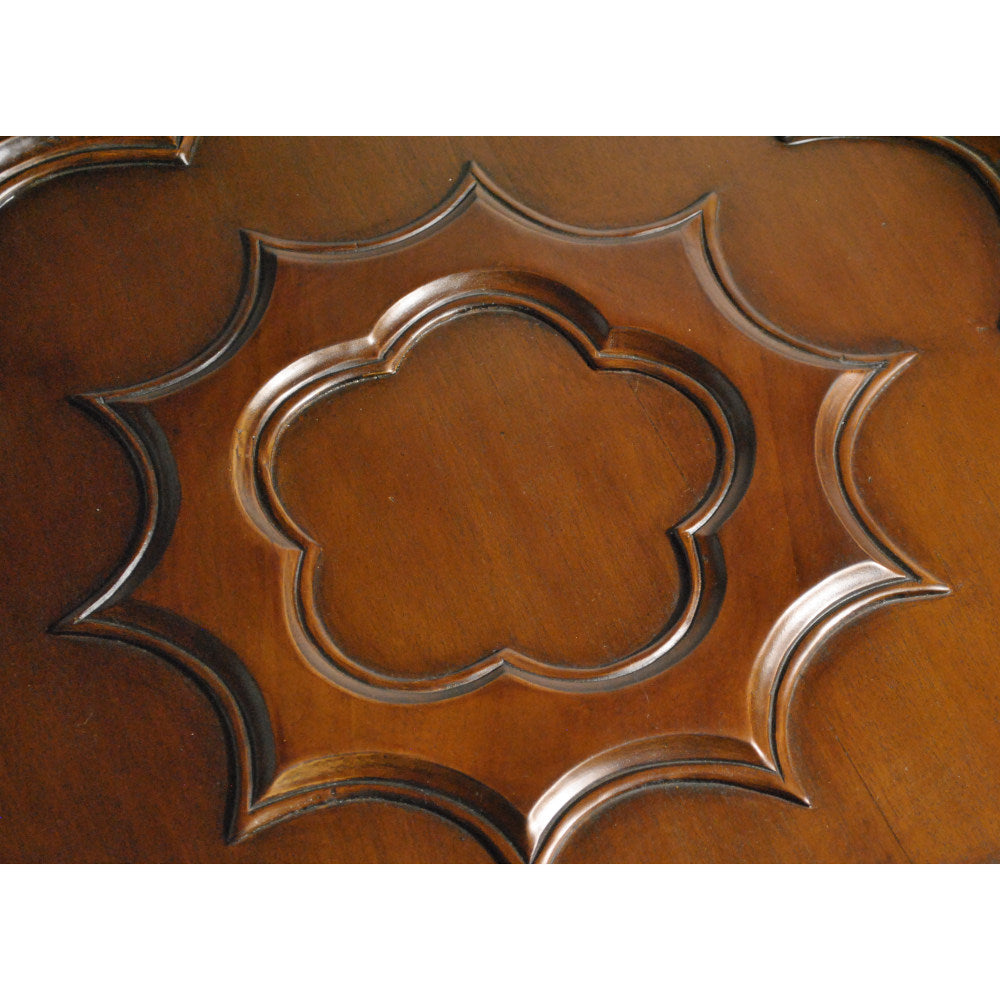 ロータステーブル ティーテーブル テーブル サイドテーブル ランプテーブル マホガニー家具 アンティーク風家具 アンティーク調 マホガニー無垢材 160014