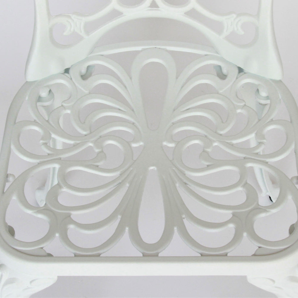 ガーデンアームチェア アームチェア ガーデニングアームチェア アンティーク風ガーデンアームチェア 白いアームチェア アームチェア アルミニウム製 245003