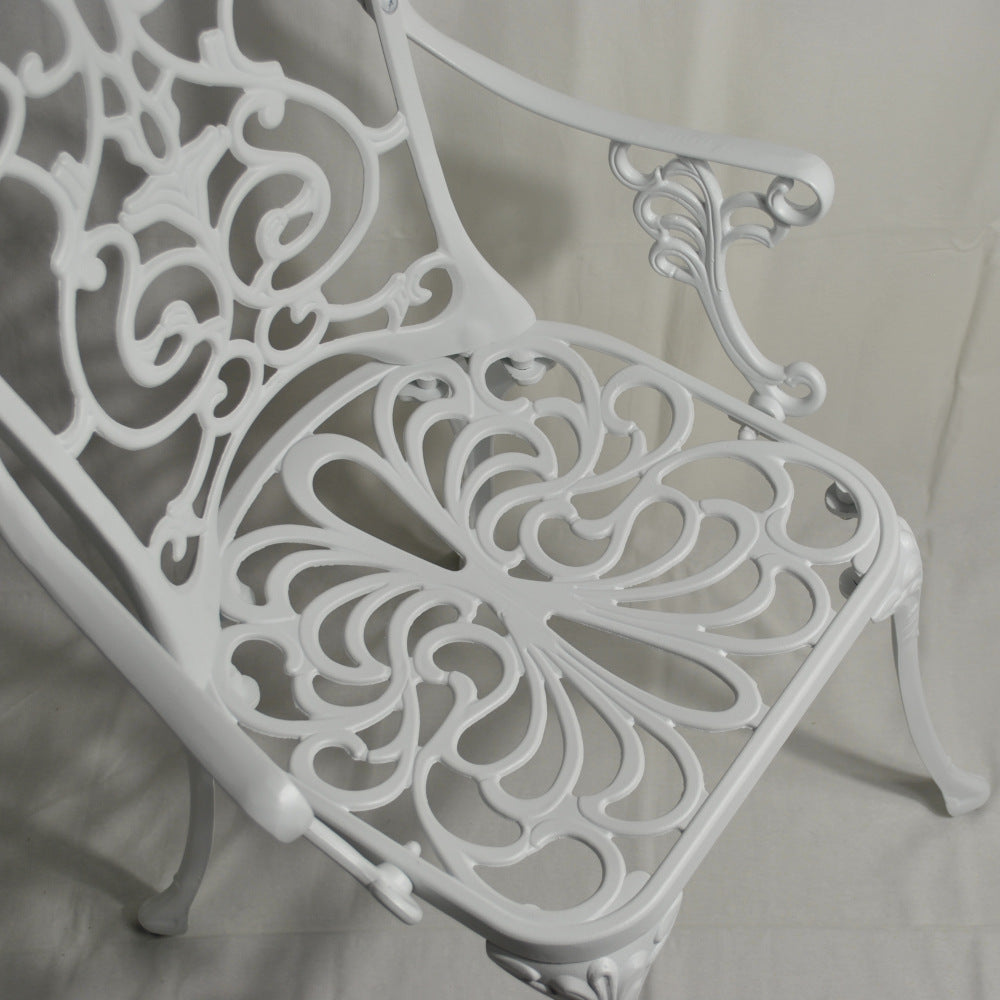 ガーデンアームチェア アームチェア ガーデニングアームチェア アンティーク風ガーデンアームチェア 白いアームチェア アームチェア アルミニウム製 245003