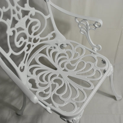 ガーデンアームチェア アームチェア ガーデニングアームチェア アンティーク風ガーデンアームチェア 白いアームチェア アームチェア アルミニウム製 245003