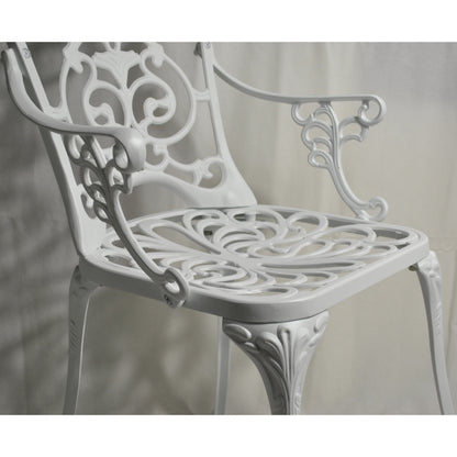 ガーデンアームチェア アームチェア ガーデニングアームチェア アンティーク風ガーデンアームチェア 白いアームチェア アームチェア アルミニウム製 245003